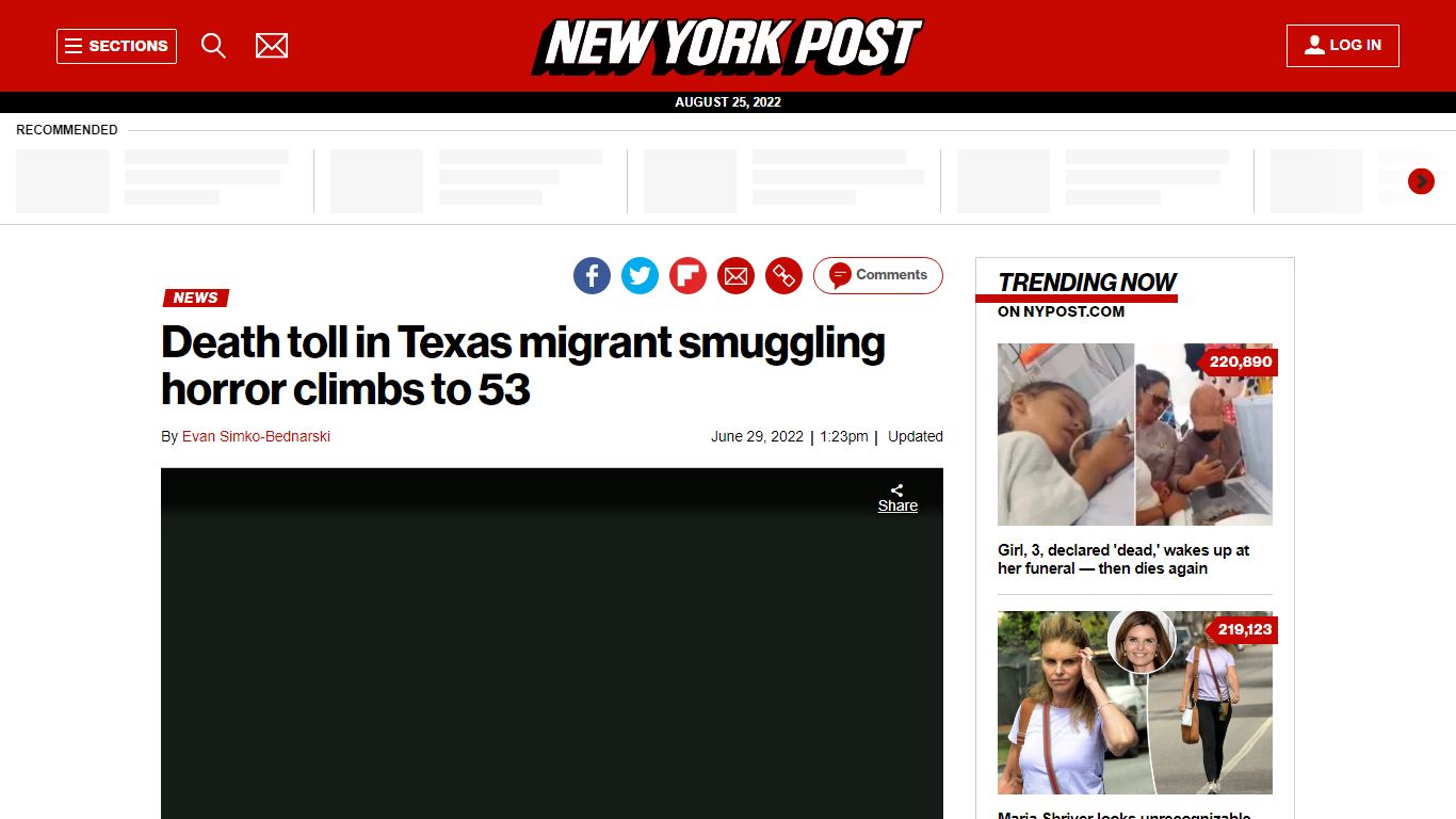 Texas migrant truck death toll climbs to 53 - New York Post